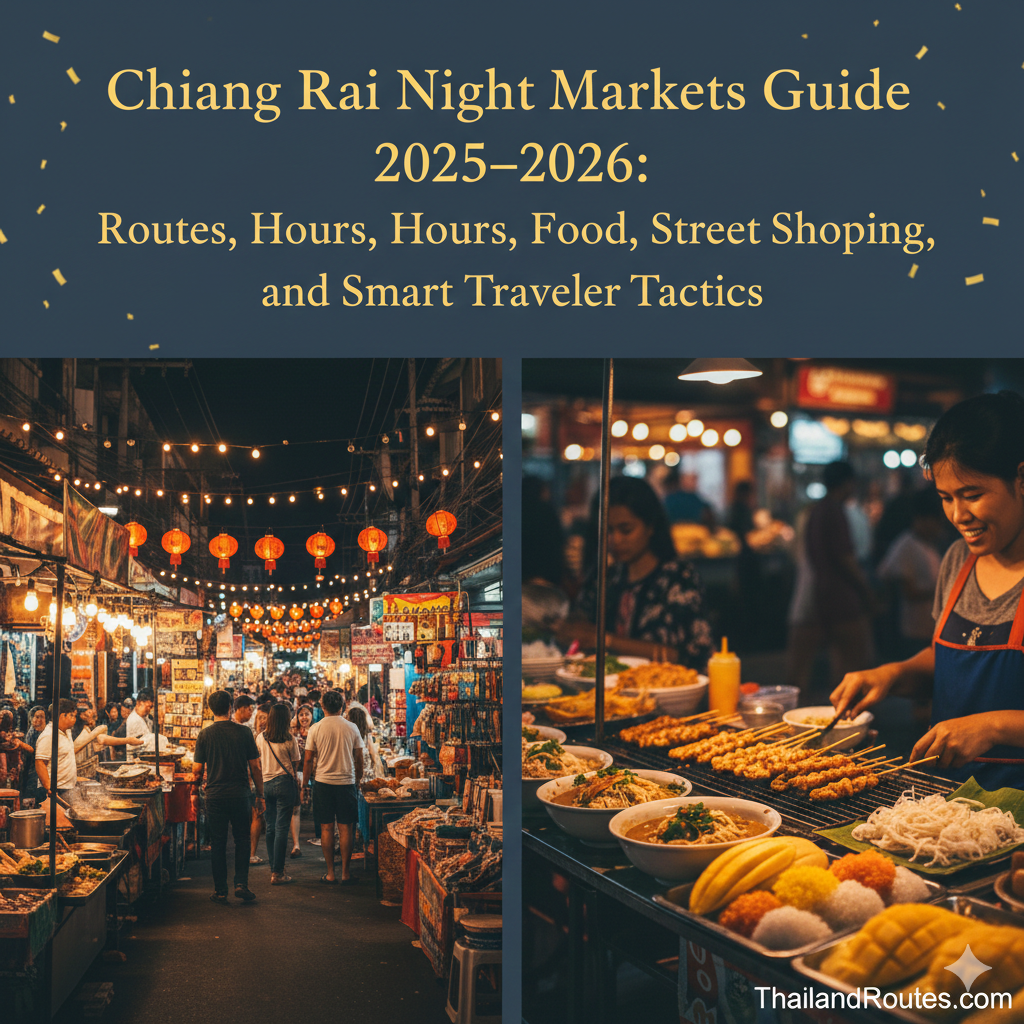 Chiang Rai Night Markets Guide 2025–2026: Routes, Hours, Food, Shopping, and Smart Traveler Tactics