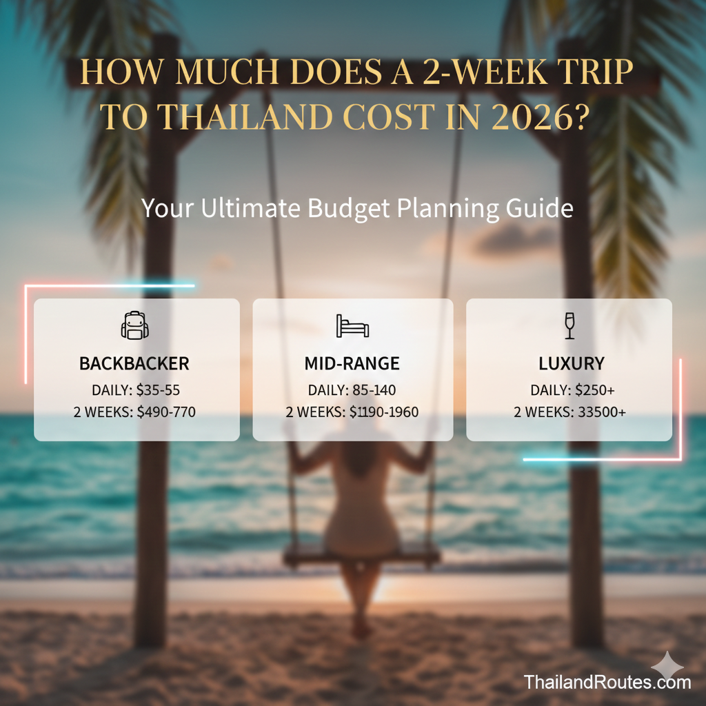 How Much Does a 2-Week Trip to Thailand Cost in 2026? Complete Budget Breakdown for Every Traveler